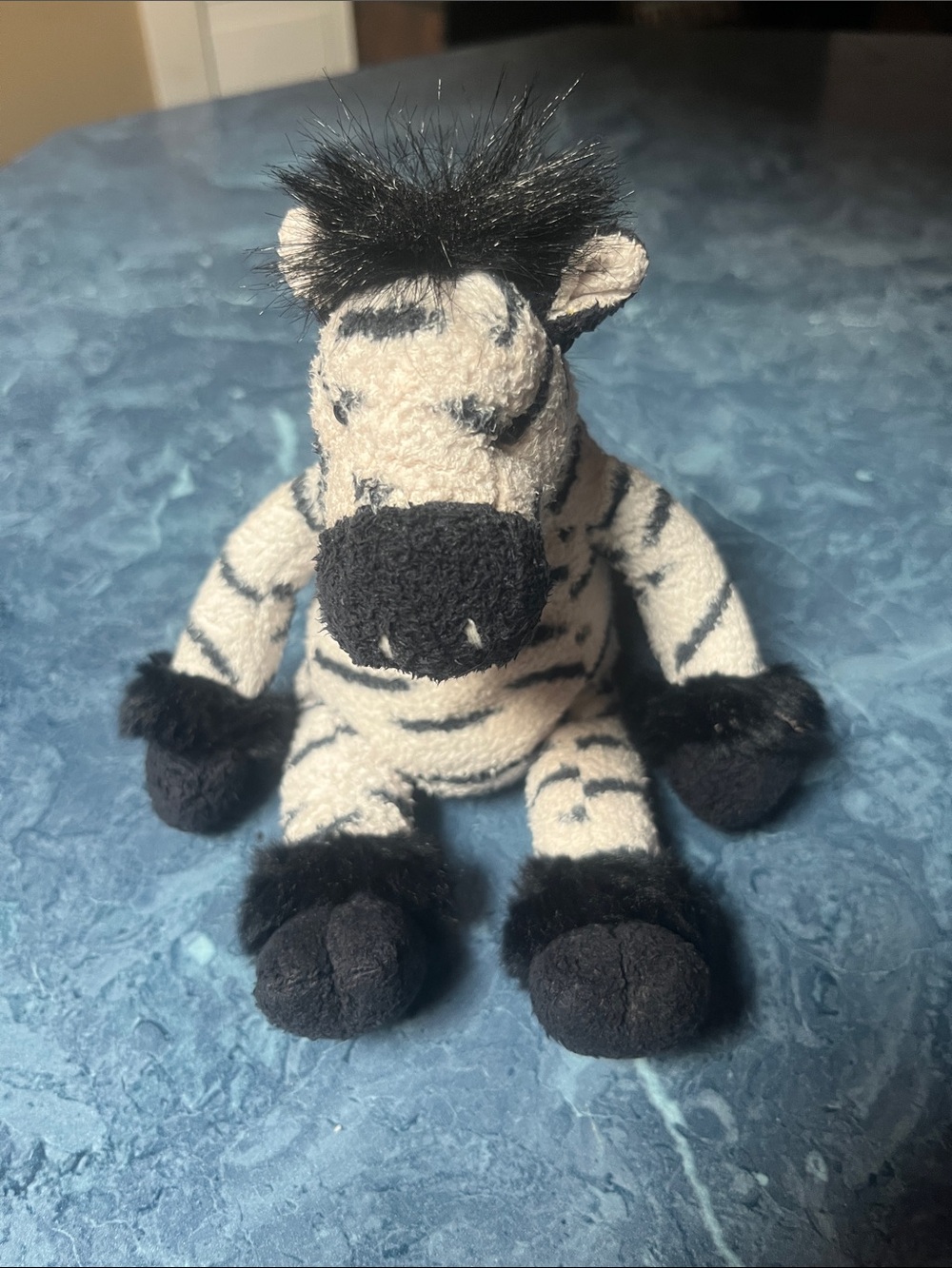 Russ Cream and Black Zebra Plush